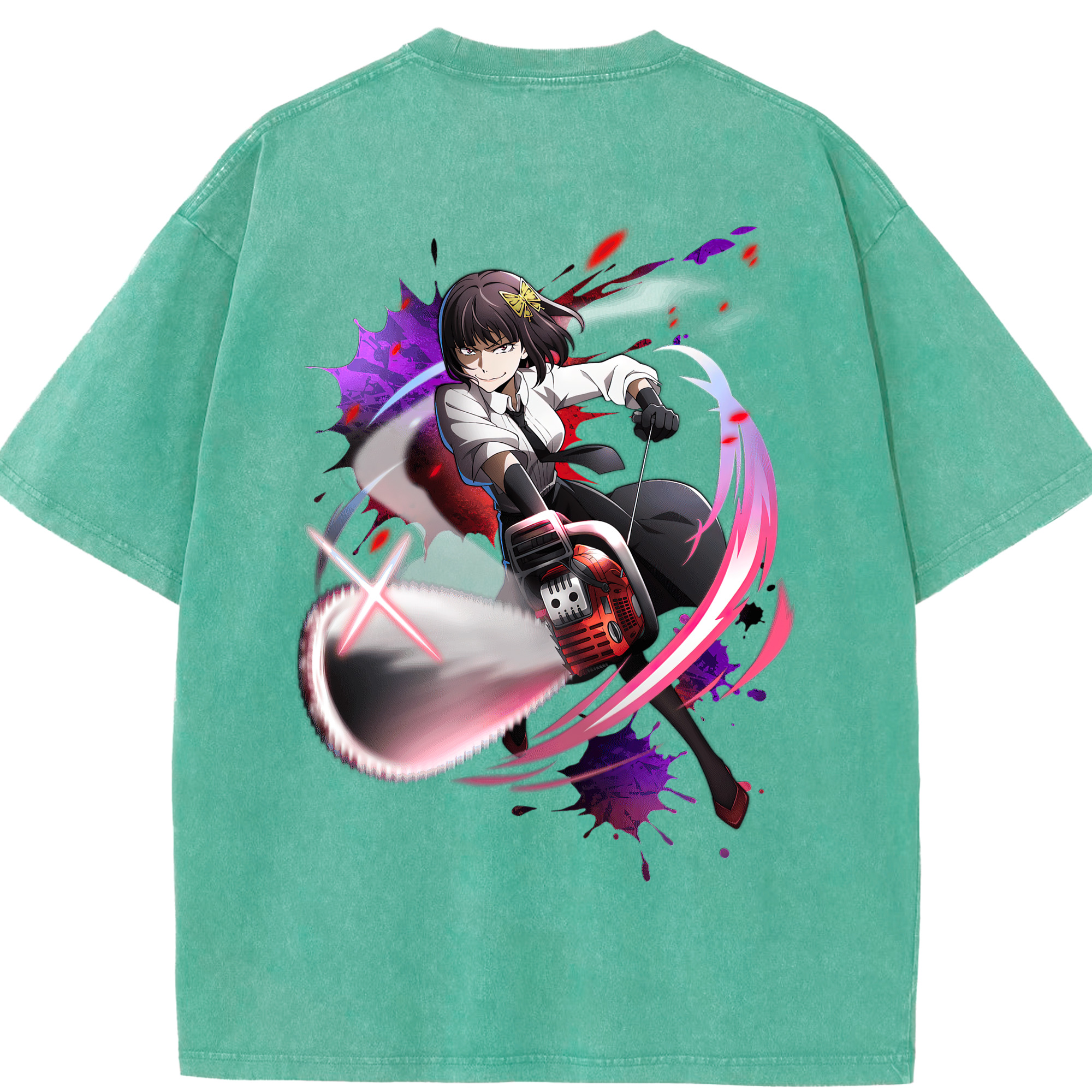 （画像用） 文豪ストレイドッグス Bungo Stray Dogs 綿100% ヴィンテージ風 半袖Tシャツ（背面プリント）